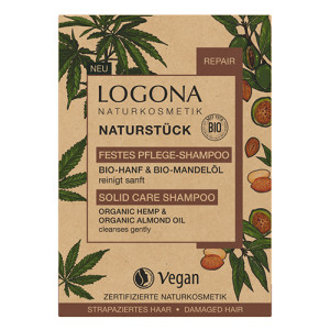 LOGONA Festes Pflege Shampoo Bio-Hanf&Bio-Mandelöl