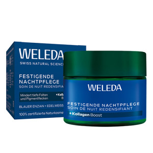 WELEDA festigende Nachtpflege blauer Enz.&Edelwei.